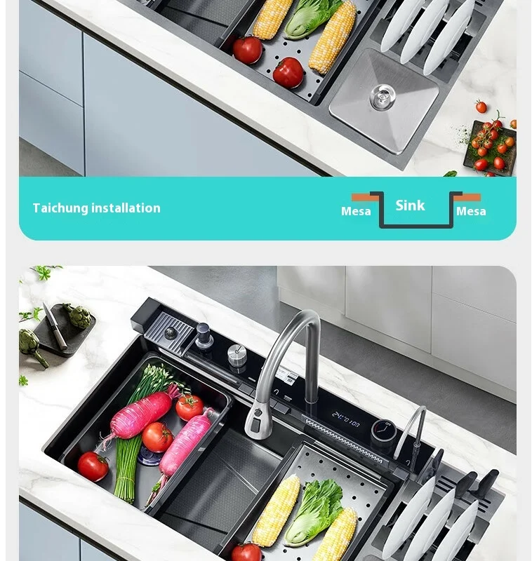 Large Size Multifunctional Stainless Steel Kitchen Sink