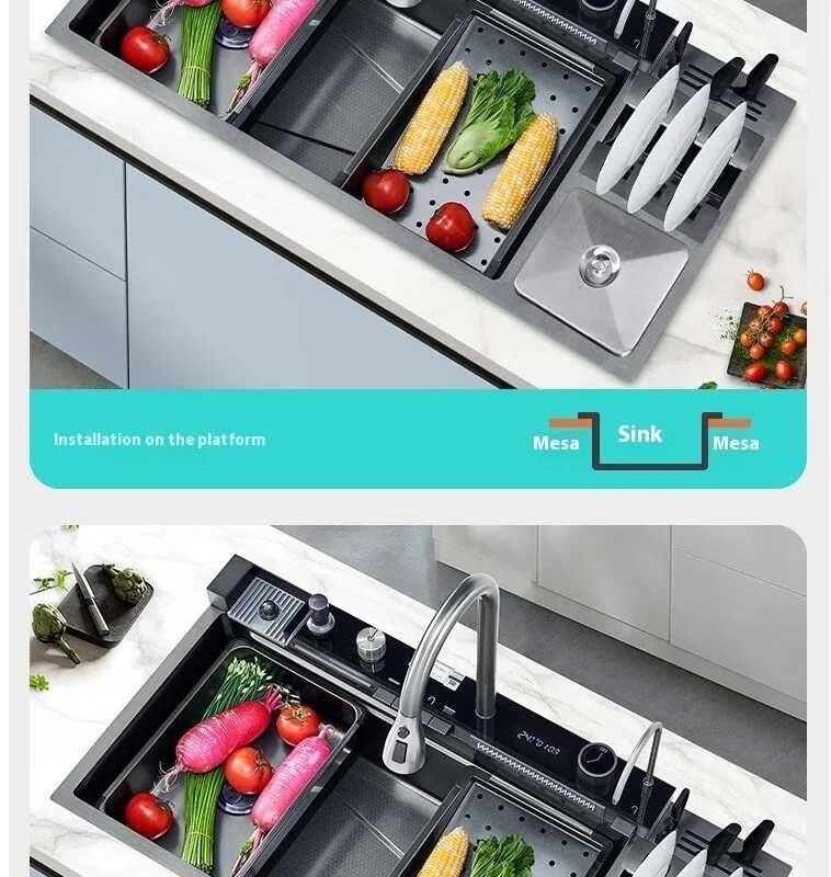 Large Size Multifunctional Stainless Steel Kitchen Sink
