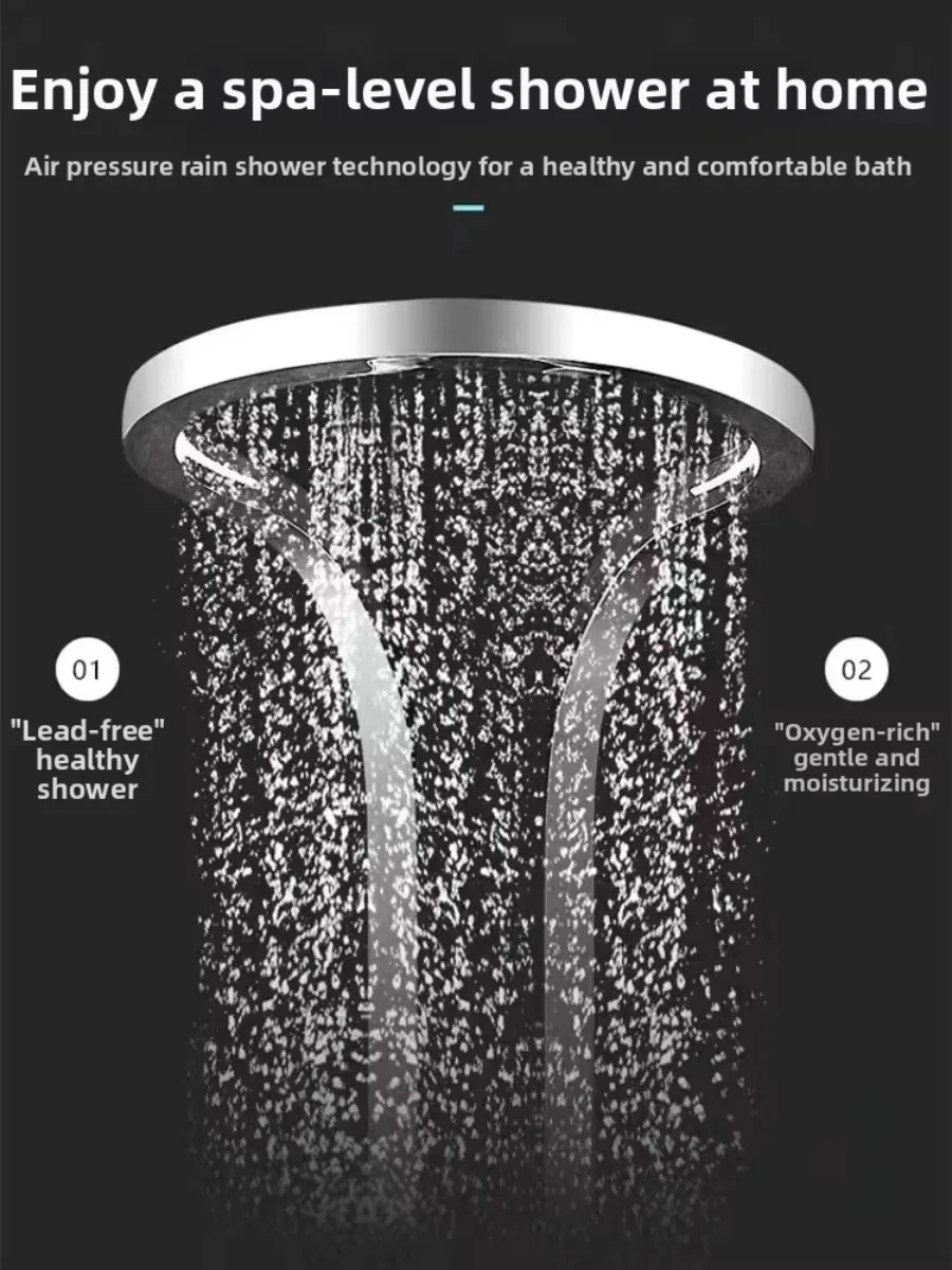 Modern Black Rainfall Shower Panel Tower System Multi-Function Bathroom Shower Head with Waterfall Spray and Handheld Shower