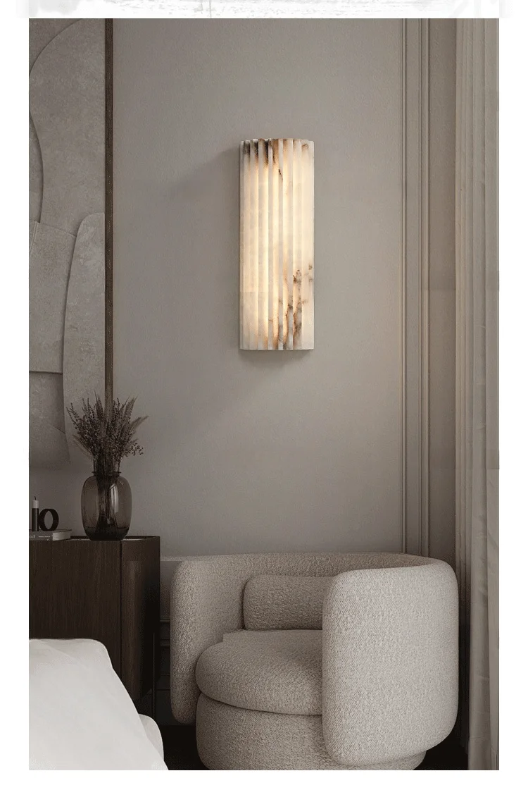 Modern Minimalist Marble Wall Lamp Bedside Lamp Bedroom Italian Style Light Luxury Designer Personalized Living Room TV Sconce Modern Minimalist Marble Wall Lamp Bedside Lamp Bedroom Italian Style Light Luxury Designer Personalized Living Room TV Sconce