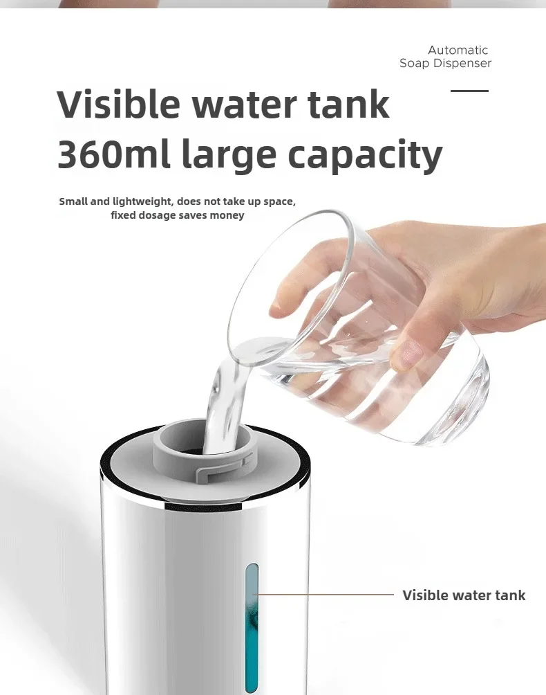 New Bathroom Automatic Sensing Soap Dispenser Type C Multiple Levels Contactless Electric Frother Charging Wall Mounted Vertical