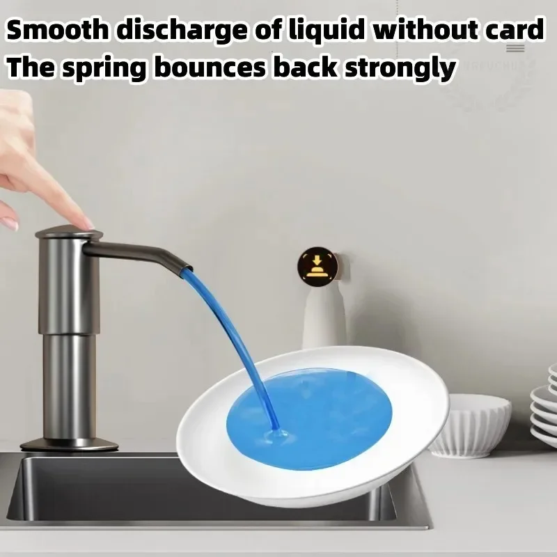 New Kitchen Hardware Stainless Steel Accessories Liquid Soap Dispenser Pump Kitchen Sink Hand Pressure Liquid Dispenser New Kitchen Hardware Stainless Steel Accessories Liquid Soap Dispenser Pump Kitchen Sink Hand Pressure Liquid Dispenser