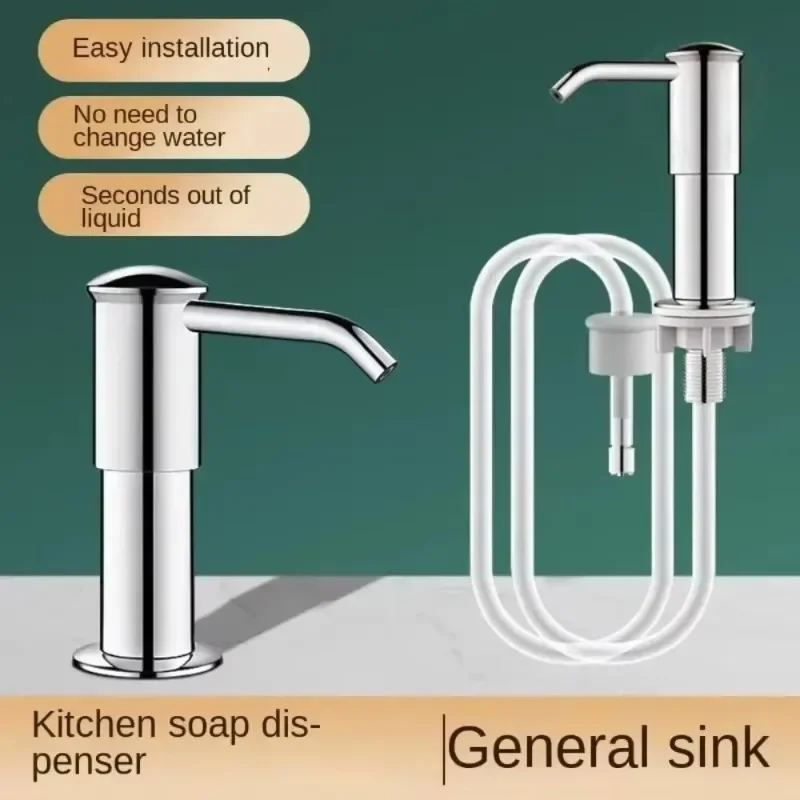 New Kitchen Hardware Stainless Steel Accessories Liquid Soap Dispenser Pump Kitchen Sink Hand Pressure Liquid Dispenser New Kitchen Hardware Stainless Steel Accessories Liquid Soap Dispenser Pump Kitchen Sink Hand Pressure Liquid Dispenser
