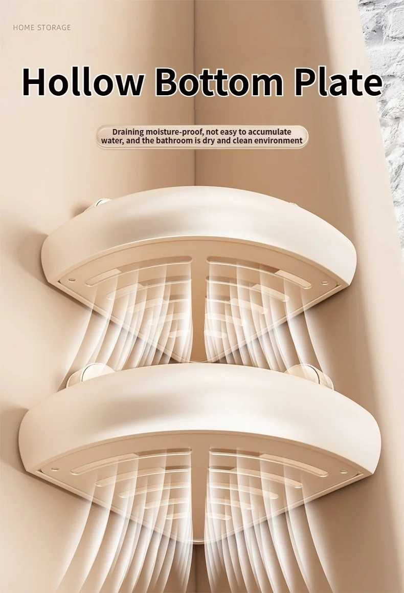 No Drill Suction Cup Adhesive Bathroom Rack