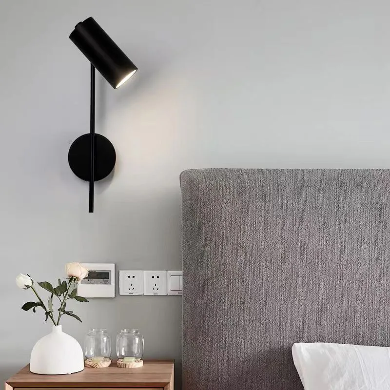 Rotatable Hotel Bedroom Wall Lamp Iron Frame Plastic Shade E27 LED Reading Light with Switch Modern Home Decoration Sconce Light Rotatable Hotel Bedroom Wall Lamp Iron Frame Plastic Shade E27 LED Reading Light with Switch Modern Home Decoration Sconce Light