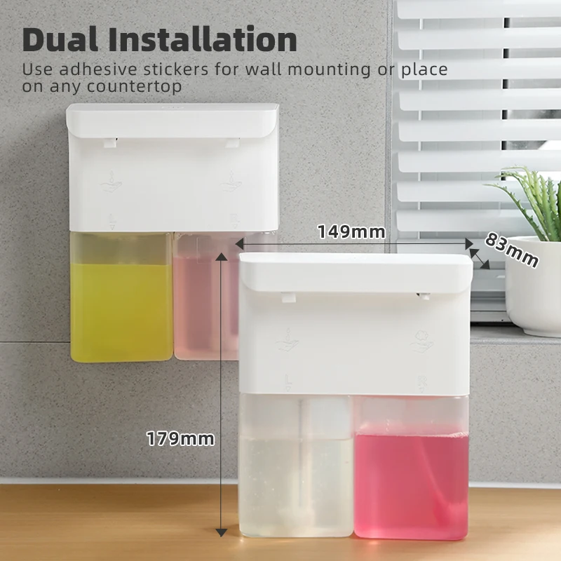 Sensor Kitchen Double Head Gel Foam Hand Sanitizer Soap Dispenser Kitchen Gadgets Sensor Kitchen Double Head Gel Foam Hand Sanitizer Soap Dispenser Kitchen Gadgets
