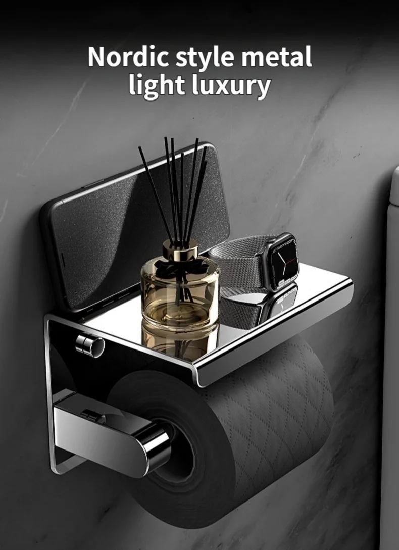 Stainless Steel Paper Towel Holder Without Punching Wall-Mounted Kitchen Roll Holder Toilet Paper Holder Bathroom Towel Rack Stainless Steel Paper Towel Holder Without Punching Wall-Mounted Kitchen Roll Holder Toilet Paper Holder Bathroom Towel Rack