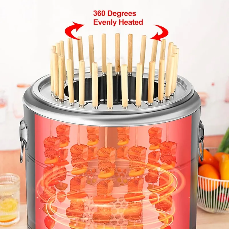 Stainless Steel Wrap-around Grill Charcoal Grill Smokeless Grill Cooking Grate Portable Camping Oven Household Barbecue Tools Stainless Steel Wrap-around Grill Charcoal Grill Smokeless Grill Cooking Grate Portable Camping Oven Household Barbecue Tools