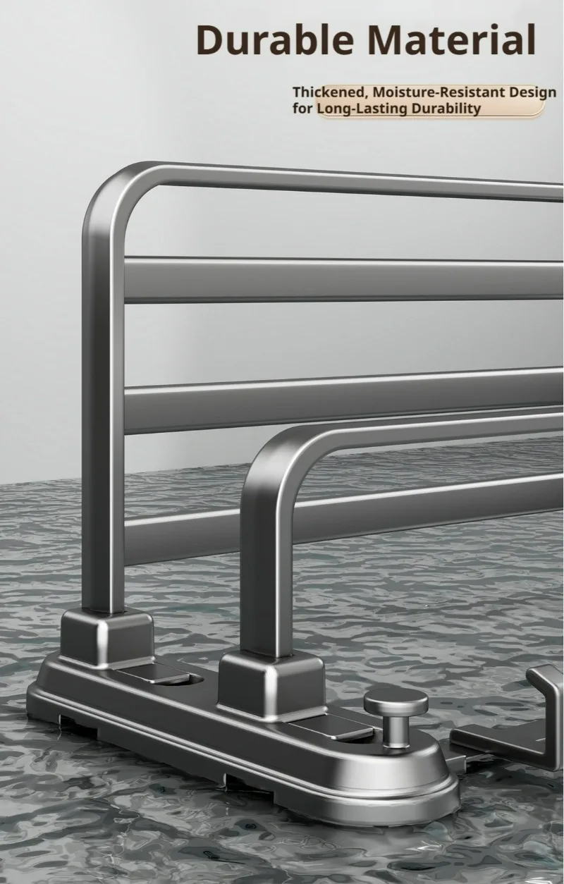 Suction Cup Foldable Bath Towel Rack, Bathroom Wall-Mounted Towel Rack, Punch-Free Storage Rack