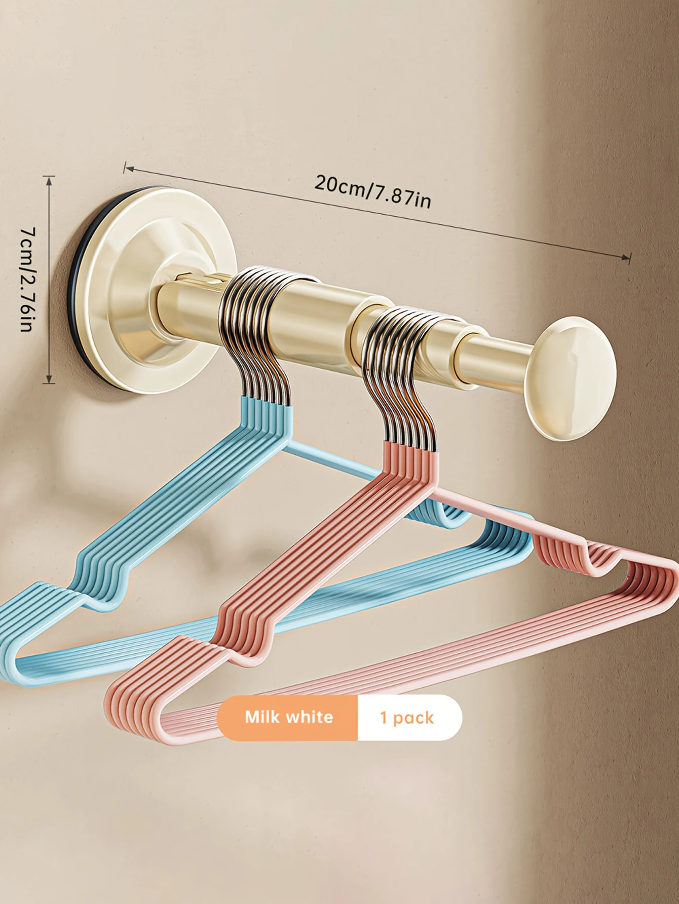 Suction Cup Hanger Clothes Hanger Storage Rack Household Hanger Multi-function Storage Artifact Household Balconies Wall Hanging