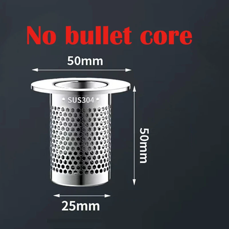 Washbasin Plug Anti Odor Pop-Up Bounce Core Basin Stopper Hair Catcher Shower Sink Strainer Stainless Steel Pop Up Filte Press