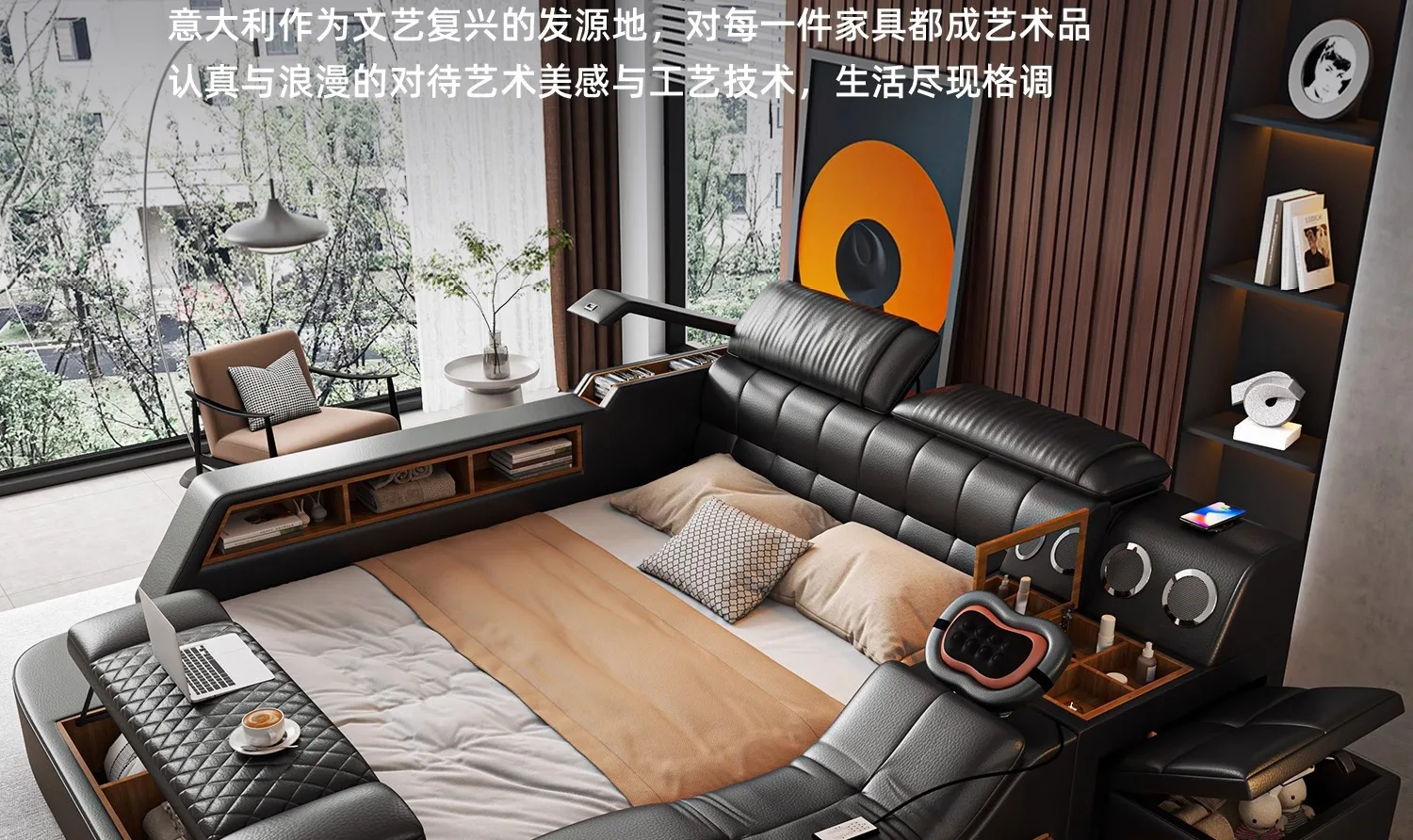 180X200CM double beds monster bed modern style Home furniture complete double bedroom luxury  king sizebed 2 people Single Sun