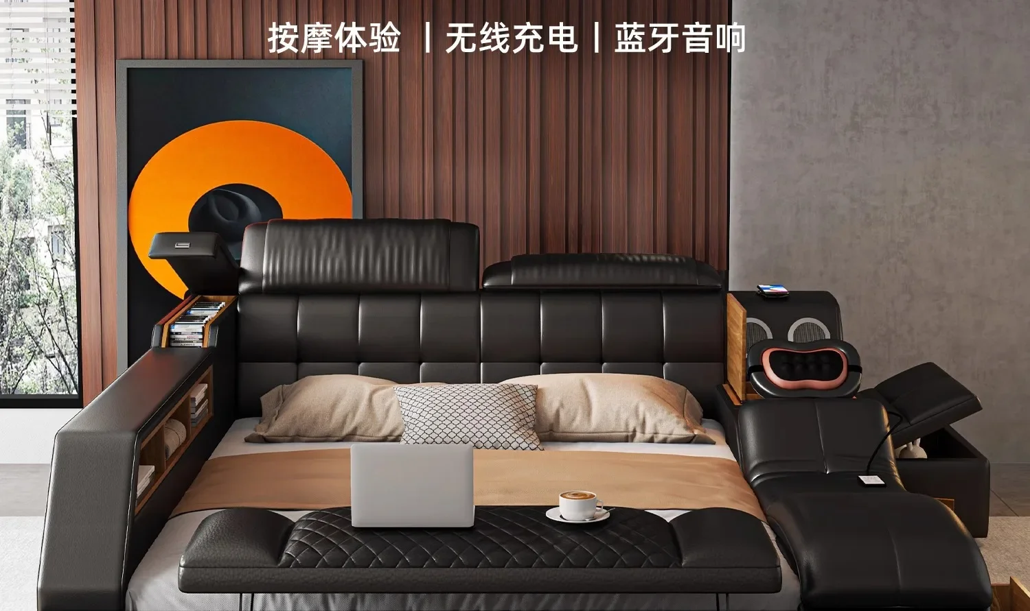 180X200CM double beds monster bed modern style Home furniture complete double bedroom luxury  king sizebed 2 people Single Sun