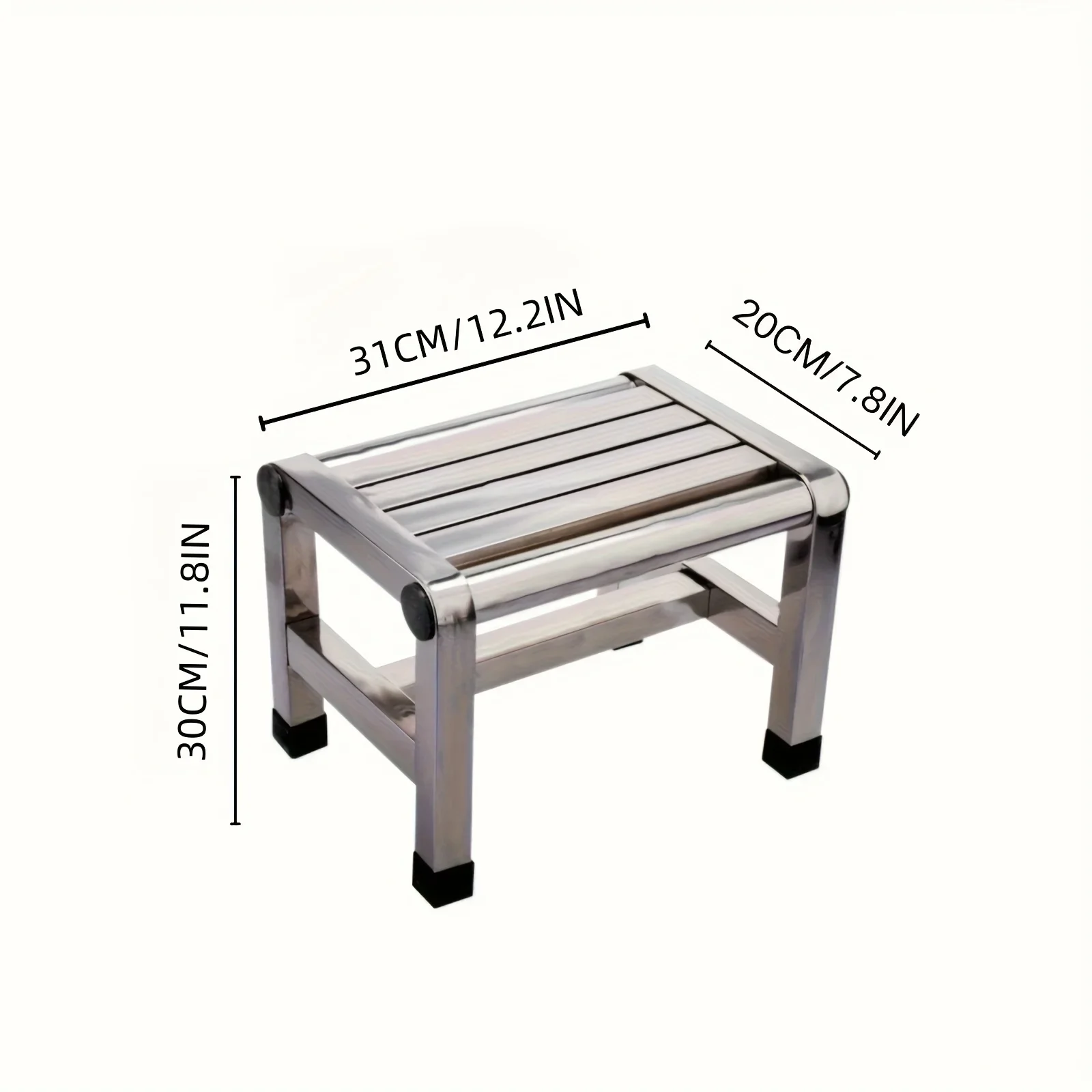 1Pc Multi-purpose Stainless Steel Stool - Durable Thick & Sturdy Stool, Ideal for Living Room, Bathroom, Kitchen and Corridors 1Pc Multi-purpose Stainless Steel Stool - Durable Thick & Sturdy Stool, Ideal for Living Room, Bathroom, Kitchen and Corridors