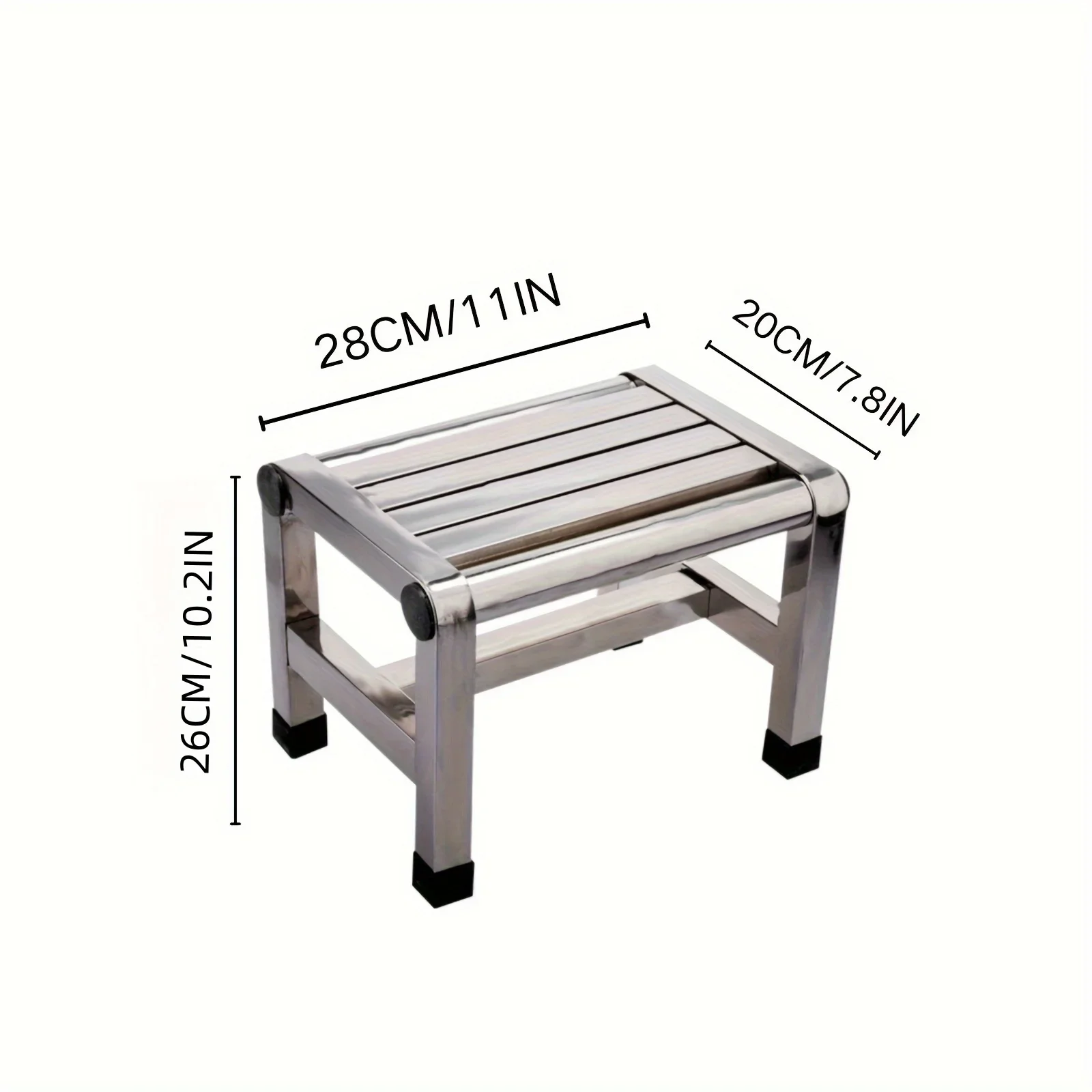 1Pc Multi-purpose Stainless Steel Stool - Durable Thick & Sturdy Stool, Ideal for Living Room, Bathroom, Kitchen and Corridors 1Pc Multi-purpose Stainless Steel Stool - Durable Thick & Sturdy Stool, Ideal for Living Room, Bathroom, Kitchen and Corridors