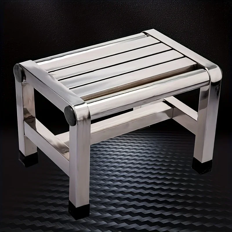 1Pc Multi-purpose Stainless Steel Stool - Durable Thick & Sturdy Stool, Ideal for Living Room, Bathroom, Kitchen and Corridors 1Pc Multi-purpose Stainless Steel Stool - Durable Thick & Sturdy Stool, Ideal for Living Room, Bathroom, Kitchen and Corridors