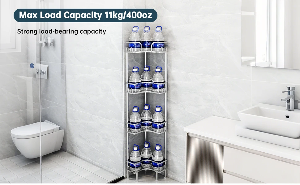 1Pc Stainless Steel Bathroom Corner Shower Rack Multi-Layer Storage Organizer for Shower Gel and Shampoo, Bathroom Stand, Triangle Storage Rack, Space Utilization, Rustproof Bathroom Standing Organize 1Pc Stainless Steel Bathroom Corner Shower Rack Multi-Layer Storage Organizer for Shower Gel and Shampoo, Bathroom Stand, Triangle Storage Rack, Space Utilization, Rustproof Bathroom Standing Organize