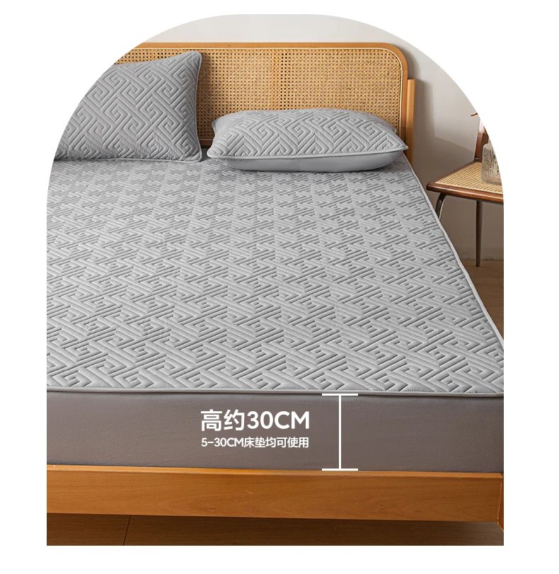 1Pc Waterproof Mattress Cover Lattice Fitted Sheet Mattress Protector Twin Full Quuen King Size 160*200 Mattress Cover