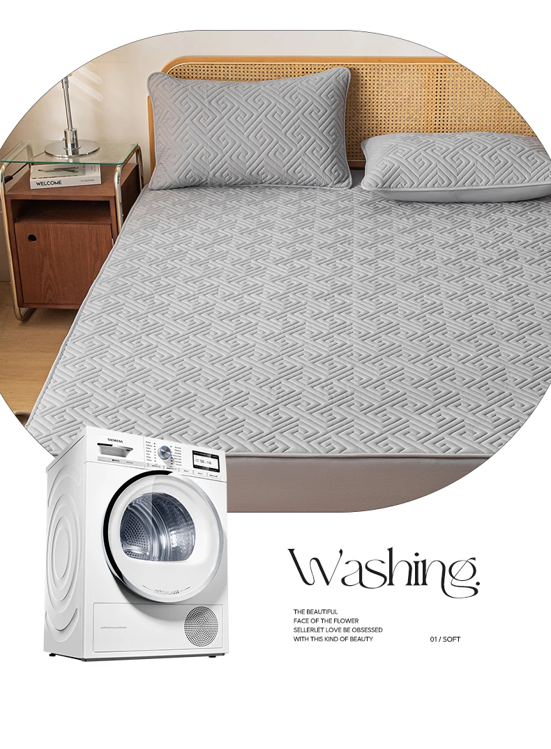 1Pc Waterproof Mattress Cover Lattice Fitted Sheet Mattress Protector Twin Full Quuen King Size 160*200 Mattress Cover