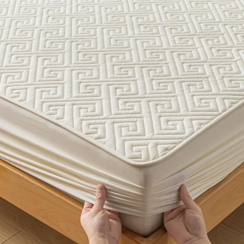 1Pc Waterproof Mattress Cover Lattice Fitted Sheet Mattress Protector Twin Full Quuen King Size 160*200 Mattress Cover 1Pc Waterproof Mattress Cover Lattice Fitted Sheet Mattress Protector Twin Full Quuen King Size 160*200 Mattress Cover