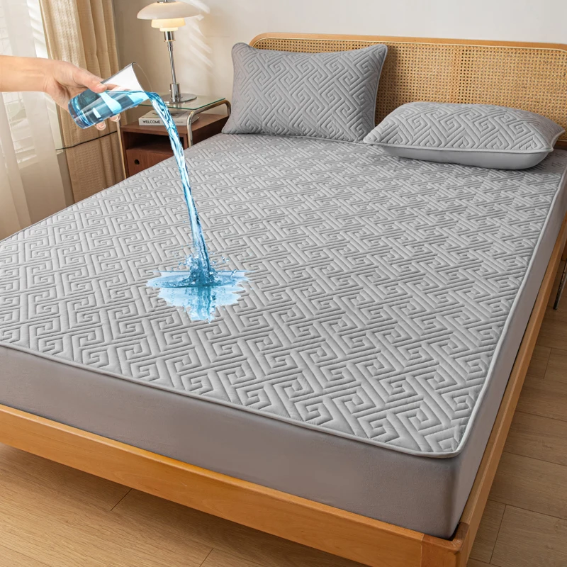 1Pc Waterproof Mattress Cover Lattice Fitted Sheet Mattress Protector Twin Full Quuen King Size 160*200 Mattress Cover 1Pc Waterproof Mattress Cover Lattice Fitted Sheet Mattress Protector Twin Full Quuen King Size 160*200 Mattress Cover