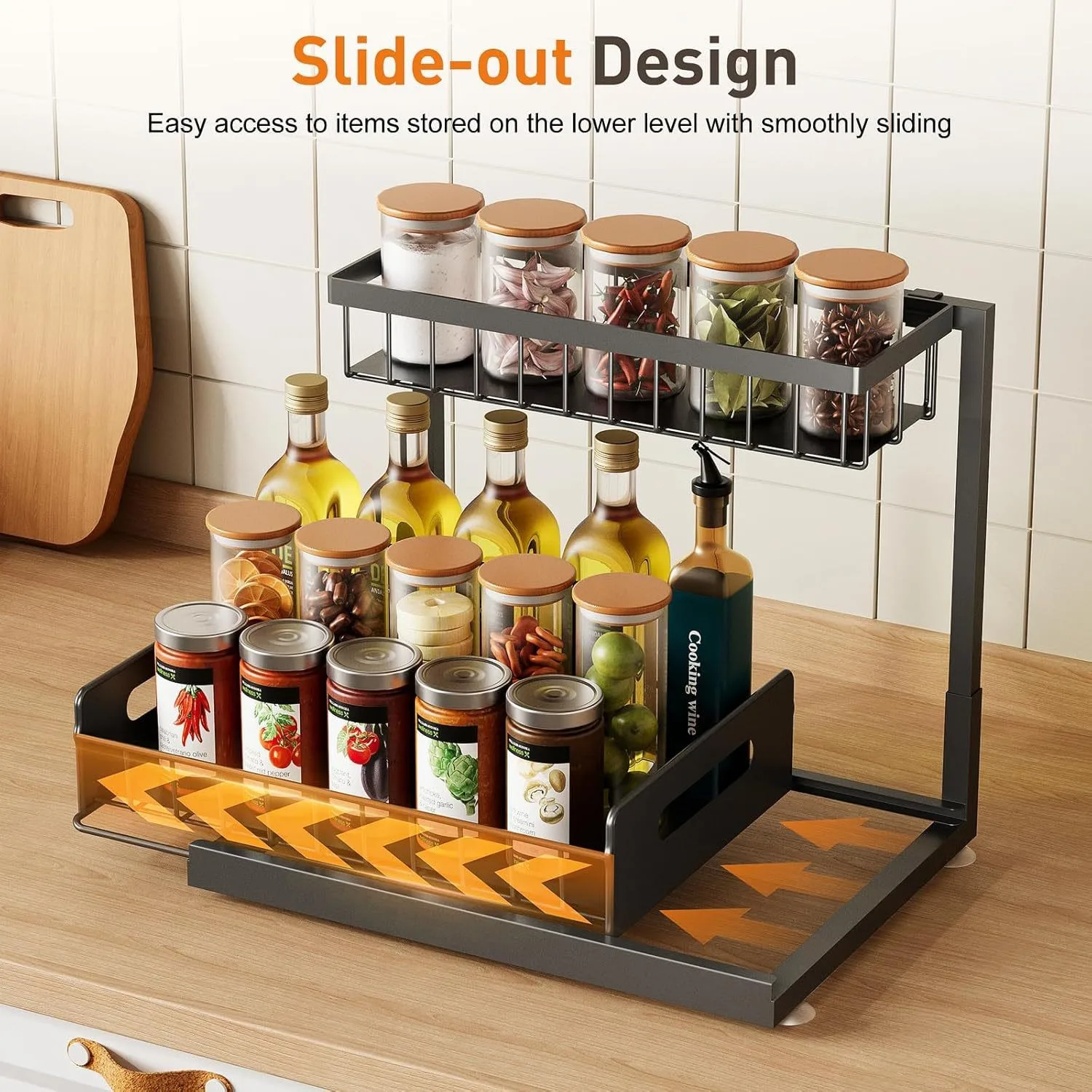 2-story Kitchen Sink Storage Containers, Push-pull Cabinet Organizer, Kitchen And Bathroom Organizers And Storage 2-story Kitchen Sink Storage Containers, Push-pull Cabinet Organizer, Kitchen And Bathroom Organizers And Storage