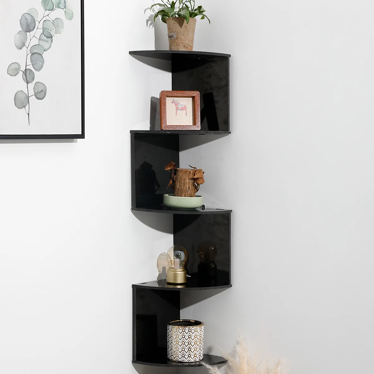 2/4/5 Layers PVC Wooden Corner Shelf Burlywood Storage Shelf Boho Home Decoration Floating Wall Organizer Room Decors Aesthetic 2/4/5 Layers PVC Wooden Corner Shelf Burlywood Storage Shelf Boho Home Decoration Floating Wall Organizer Room Decors Aesthetic