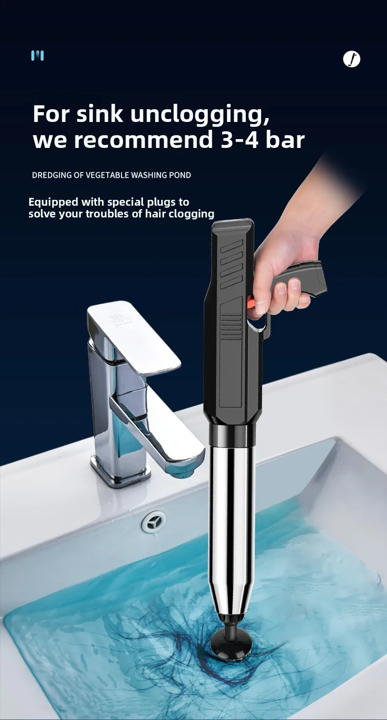 Toilet plunger,electric drain cleaner,high pressure pipe unclogger,sewer dredge tool,bathroom clog remover