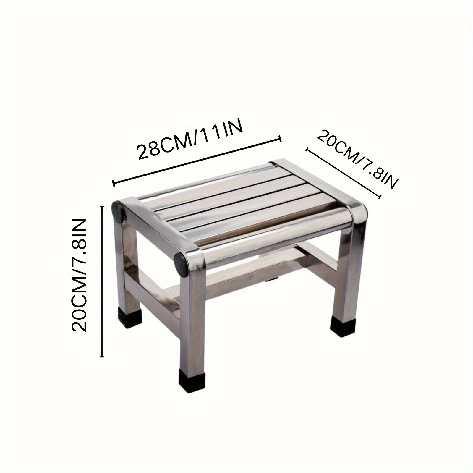 1Pc Multi-purpose Stainless Steel Stool - Durable Thick & Sturdy Stool, Ideal for Living Room, Bathroom, Kitchen and Corridors 1Pc Multi-purpose Stainless Steel Stool - Durable Thick & Sturdy Stool, Ideal for Living Room, Bathroom, Kitchen and Corridors