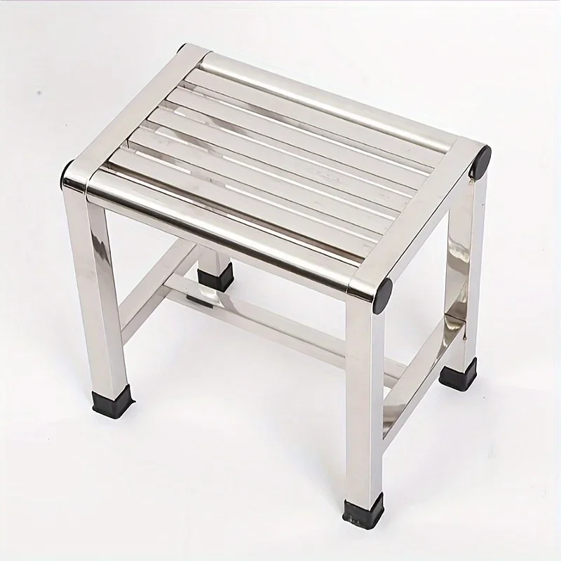 1Pc Multi-purpose Stainless Steel Stool - Durable Thick & Sturdy Stool, Ideal for Living Room, Bathroom, Kitchen and Corridors 1Pc Multi-purpose Stainless Steel Stool - Durable Thick & Sturdy Stool, Ideal for Living Room, Bathroom, Kitchen and Corridors