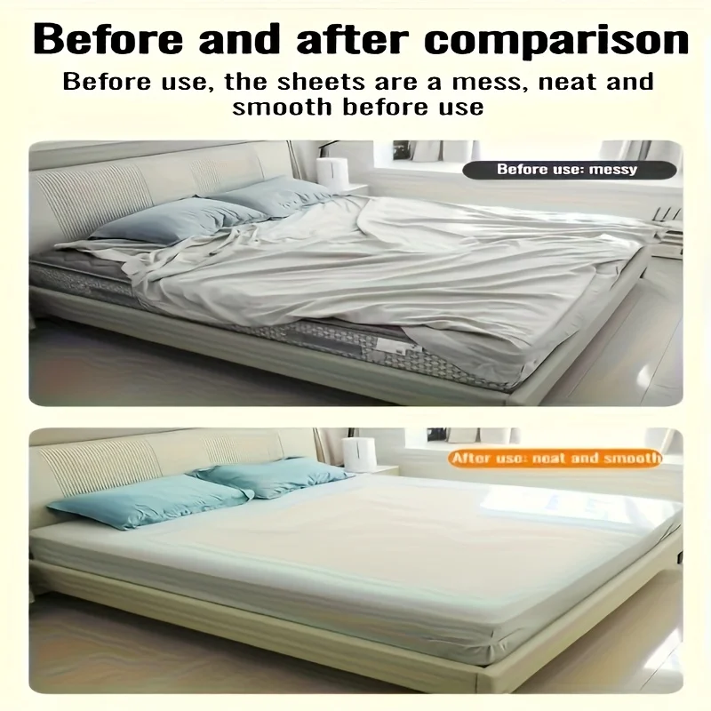 4PCS Invisible Heavy Duty Bedsheet Corner Tightener Clips Mattress Straps for All Sheet Sizes Non-Slip Holders Secure Bed Sheets 4PCS Invisible Heavy Duty Bedsheet Corner Tightener Clips Mattress Straps for All Sheet Sizes Non-Slip Holders Secure Bed Sheets