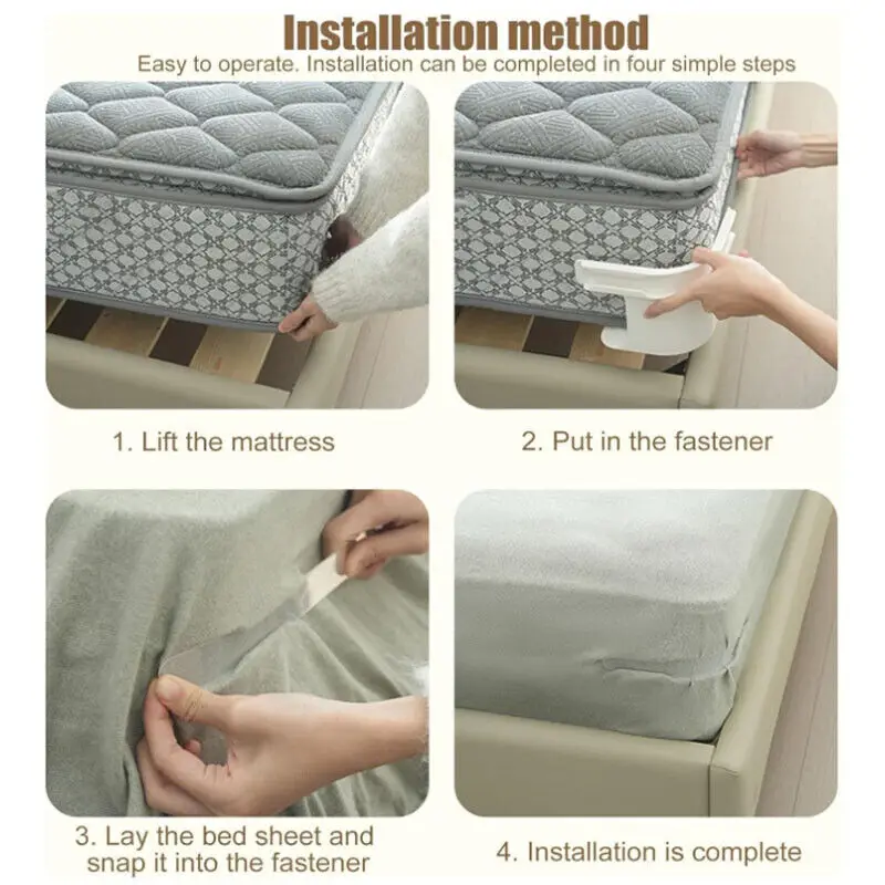4PCS Invisible Heavy Duty Bedsheet Corner Tightener Clips Mattress Straps for All Sheet Sizes Non-Slip Holders Secure Bed Sheets 4PCS Invisible Heavy Duty Bedsheet Corner Tightener Clips Mattress Straps for All Sheet Sizes Non-Slip Holders Secure Bed Sheets