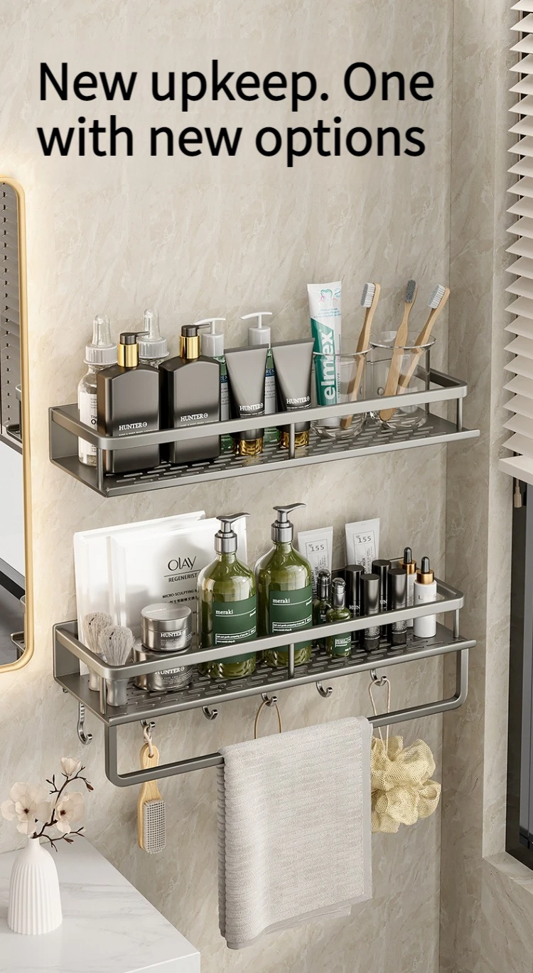 Bathroom Rack Bathroom Shelf Toilet Space Aluminum Hanging Rack Bathroom Organizer Hang on the Wall Bathroom Rack Bathroom Shelf Toilet Space Aluminum Hanging Rack Bathroom Organizer Hang on the Wall