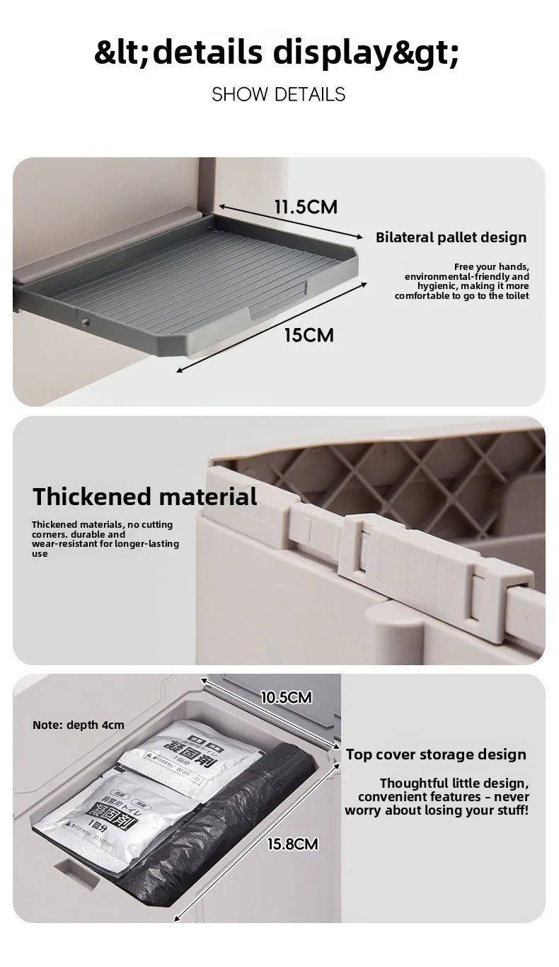 Adult Folding Portable Camping Toilet Odor-Proof Mobile Commode Stool for Car Emergency Outdoor Travel And Camping Use