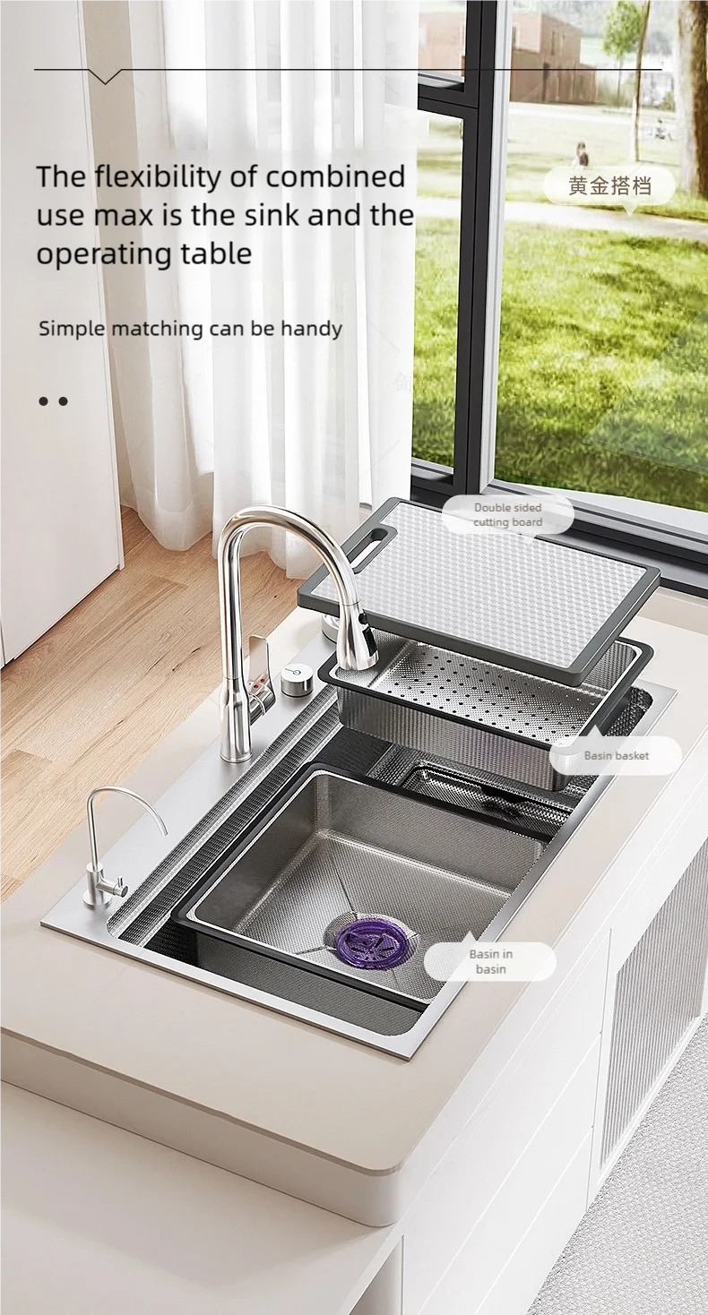 Antifouling Antiscratch Household 304 Stainless Steel Rice Granule Embossing Kitchen Sink Large Single Slot Dish Wash Bowl