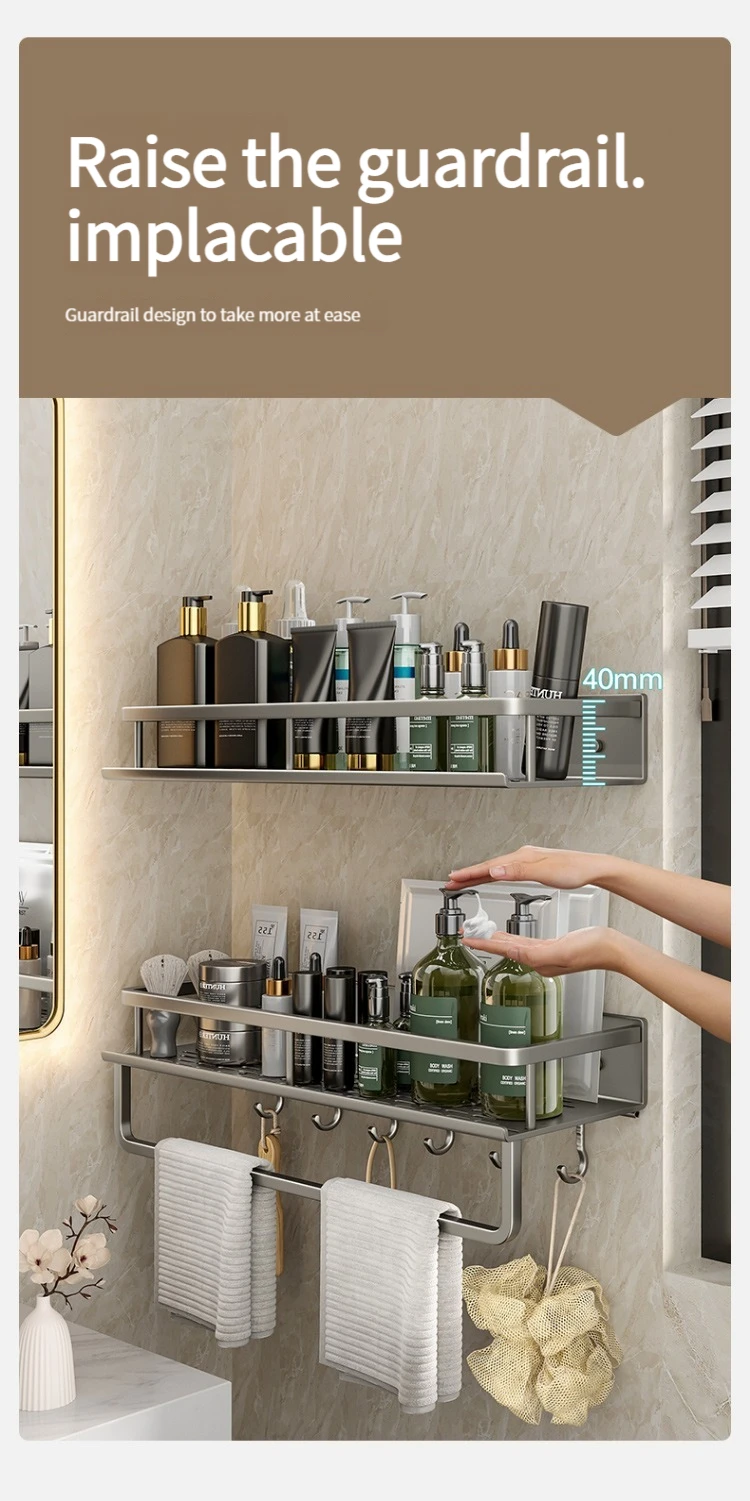 Bathroom Rack Bathroom Shelf Toilet Space Aluminum Hanging Rack Bathroom Organizer Hang on the Wall Bathroom Rack Bathroom Shelf Toilet Space Aluminum Hanging Rack Bathroom Organizer Hang on the Wall