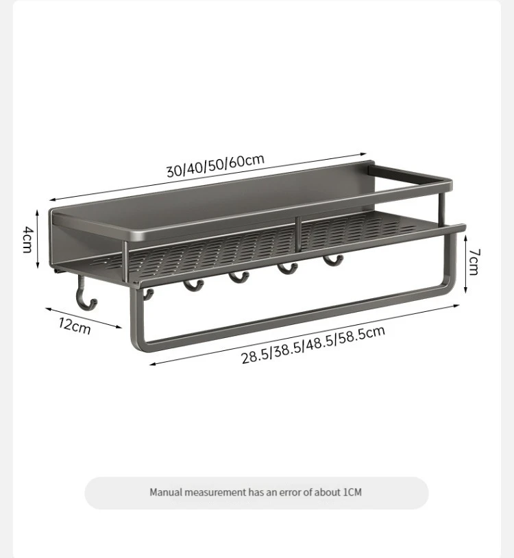 Bathroom Rack Bathroom Shelf Toilet Space Aluminum Hanging Rack Bathroom Organizer Hang on the Wall Bathroom Rack Bathroom Shelf Toilet Space Aluminum Hanging Rack Bathroom Organizer Hang on the Wall