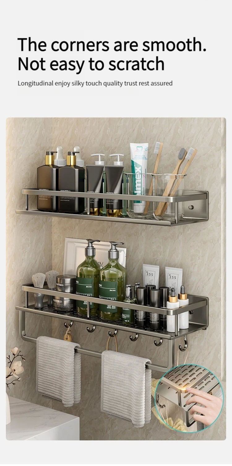 Bathroom Rack Bathroom Shelf Toilet Space Aluminum Hanging Rack Bathroom Organizer Hang on the Wall Bathroom Rack Bathroom Shelf Toilet Space Aluminum Hanging Rack Bathroom Organizer Hang on the Wall