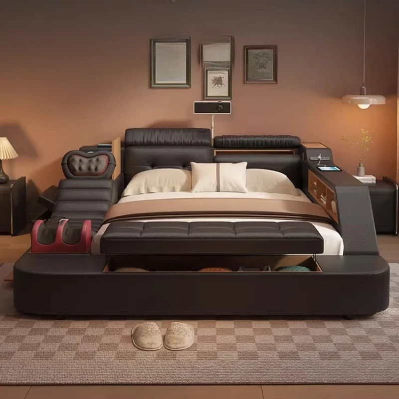 Black Decoration Double Bed Space Saving Furnitures Black Decoration Double Bed Space Saving Furnitures