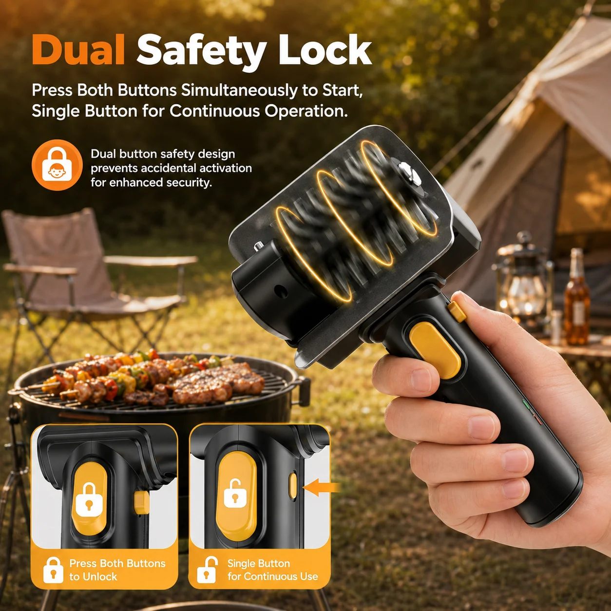 Hippcron Electric Grill Brush 2.5 Hours Runtime 1100RPM -304 Stainless Steel Brush Suitable for Outdoor Barbecue Cleaning Tools Hippcron Electric Grill Brush 2.5 Hours Runtime 1100RPM -304 Stainless Steel Brush Suitable for Outdoor Barbecue Cleaning Tools