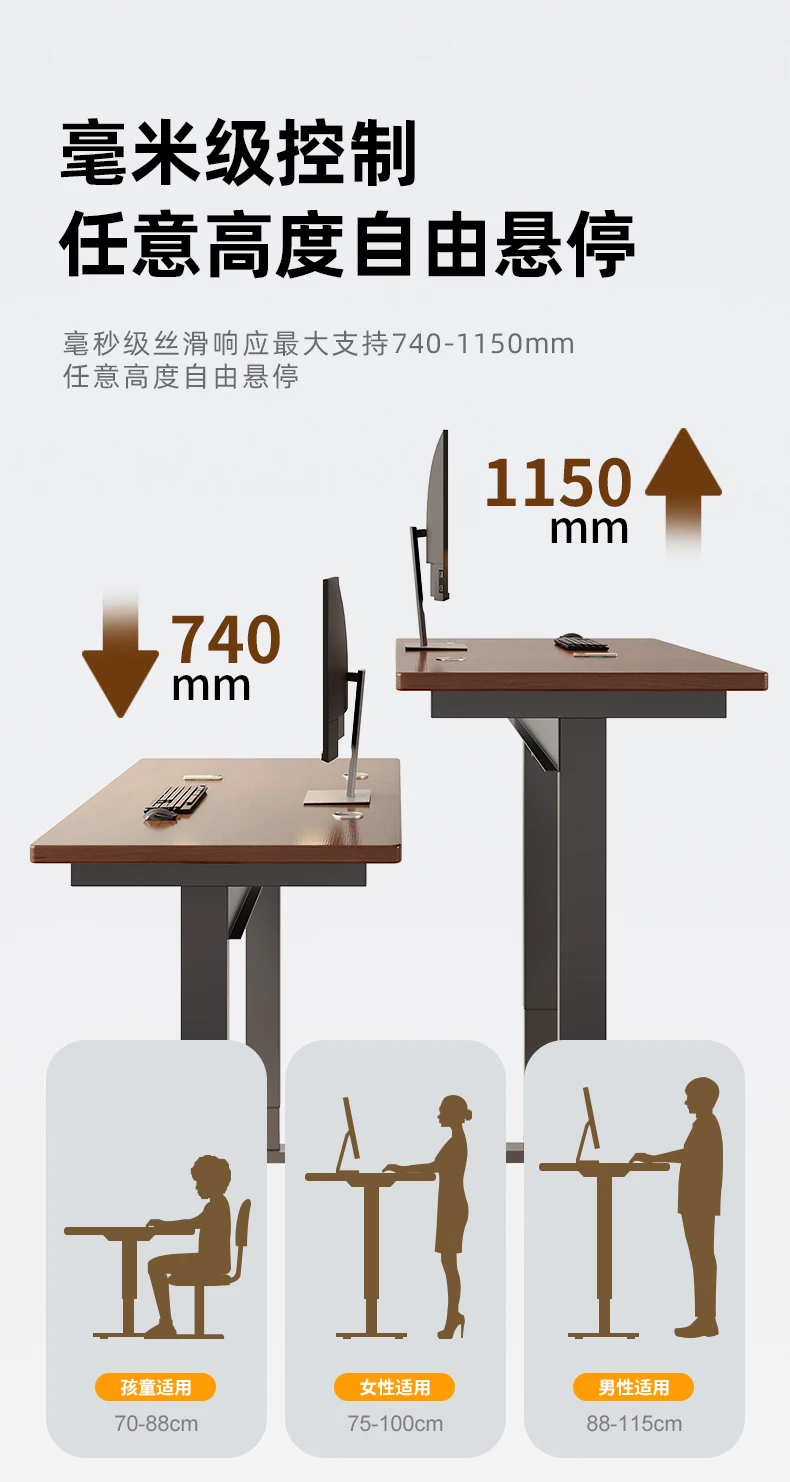 Electric Height-Adjustable Standing Desk Computer Desk for Gaming and Office Use Home Study Desk E-sports Table Workbench Tables