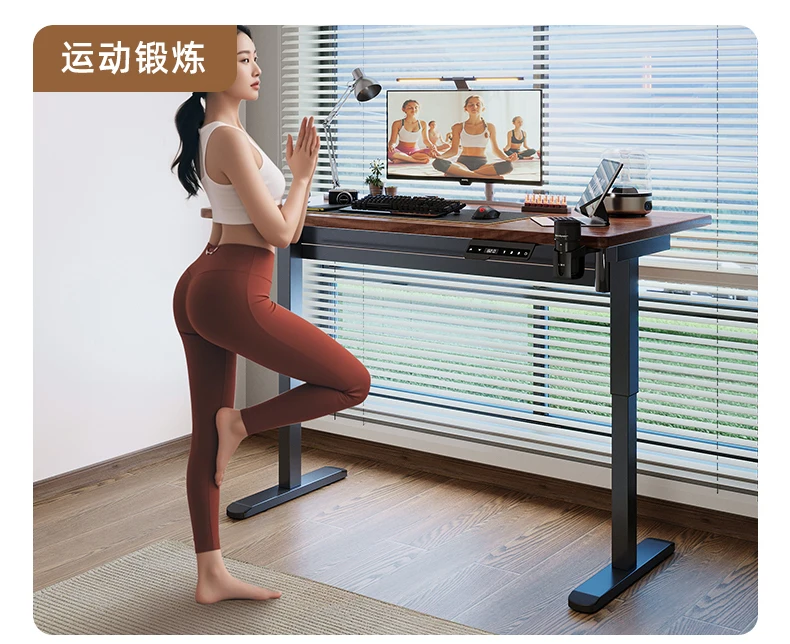 Electric Height-Adjustable Standing Desk Computer Desk for Gaming and Office Use Home Study Desk E-sports Table Workbench Tables