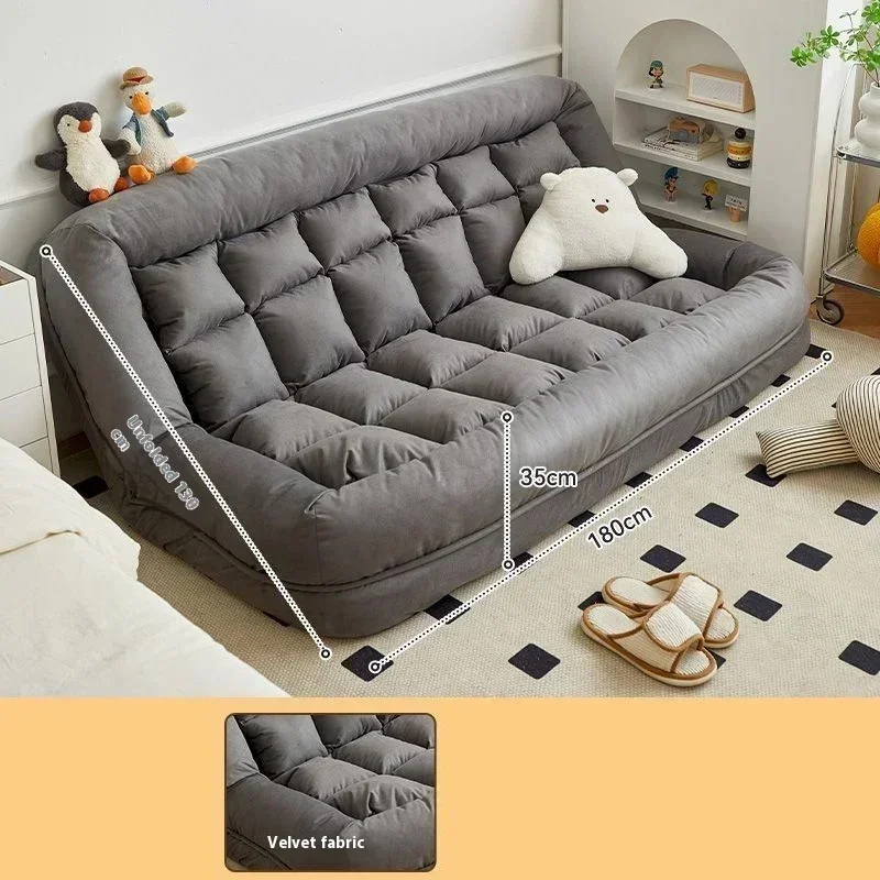Folding Sofa Angle Adjustable Sofa Bed Sleepable Bedroom Living Room Leisure Chair Recliner Tatami Seating Furniture Beds
