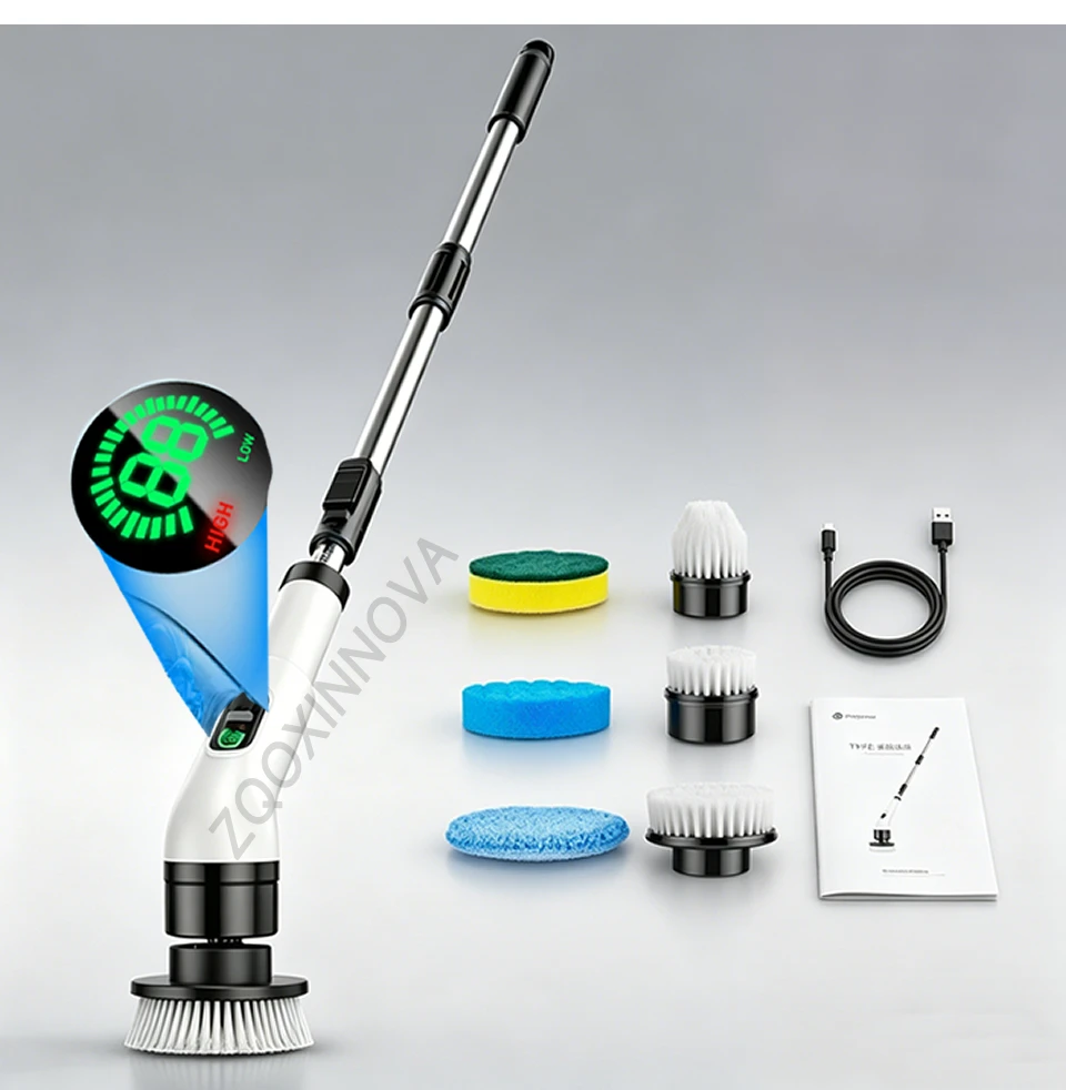 Household Cordless Spin Scrubber Kitchen Gadgets Hair Brushes Bathroom Broom Toilet Mops Electric Multipurpose Cleaning Brush Household Cordless Spin Scrubber Kitchen Gadgets Hair Brushes Bathroom Broom Toilet Mops Electric Multipurpose Cleaning Brush