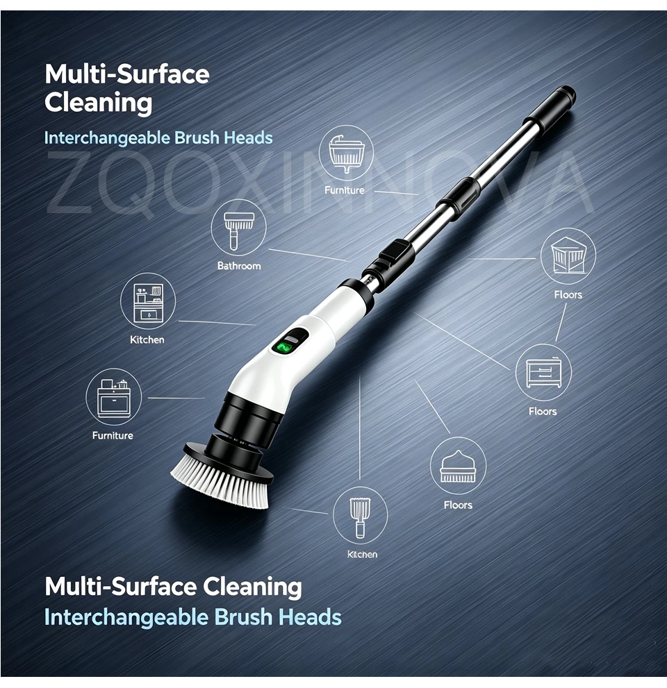 Household Cordless Spin Scrubber Kitchen Gadgets Hair Brushes Bathroom Broom Toilet Mops Electric Multipurpose Cleaning Brush Household Cordless Spin Scrubber Kitchen Gadgets Hair Brushes Bathroom Broom Toilet Mops Electric Multipurpose Cleaning Brush