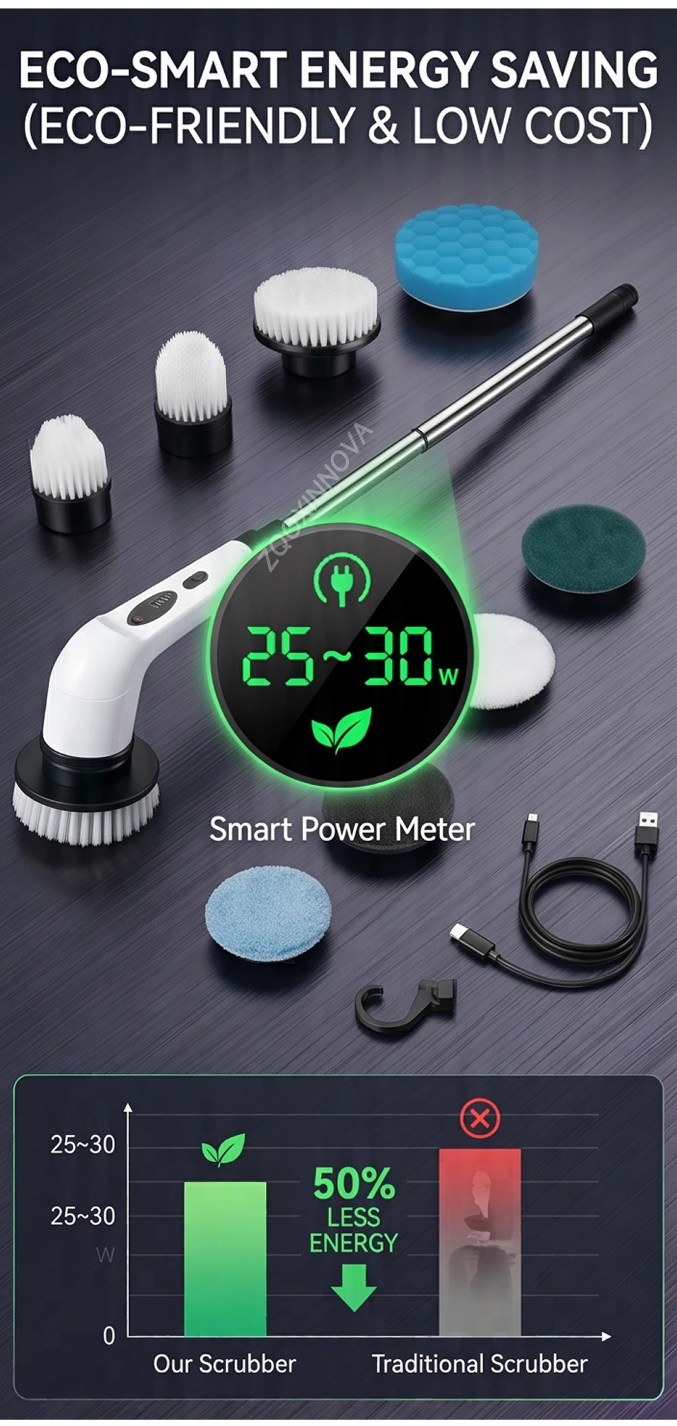Household Cordless Spin Scrubber Kitchen Gadgets Hair Brushes Bathroom Broom Toilet Mops Electric Multipurpose Cleaning Brush Household Cordless Spin Scrubber Kitchen Gadgets Hair Brushes Bathroom Broom Toilet Mops Electric Multipurpose Cleaning Brush