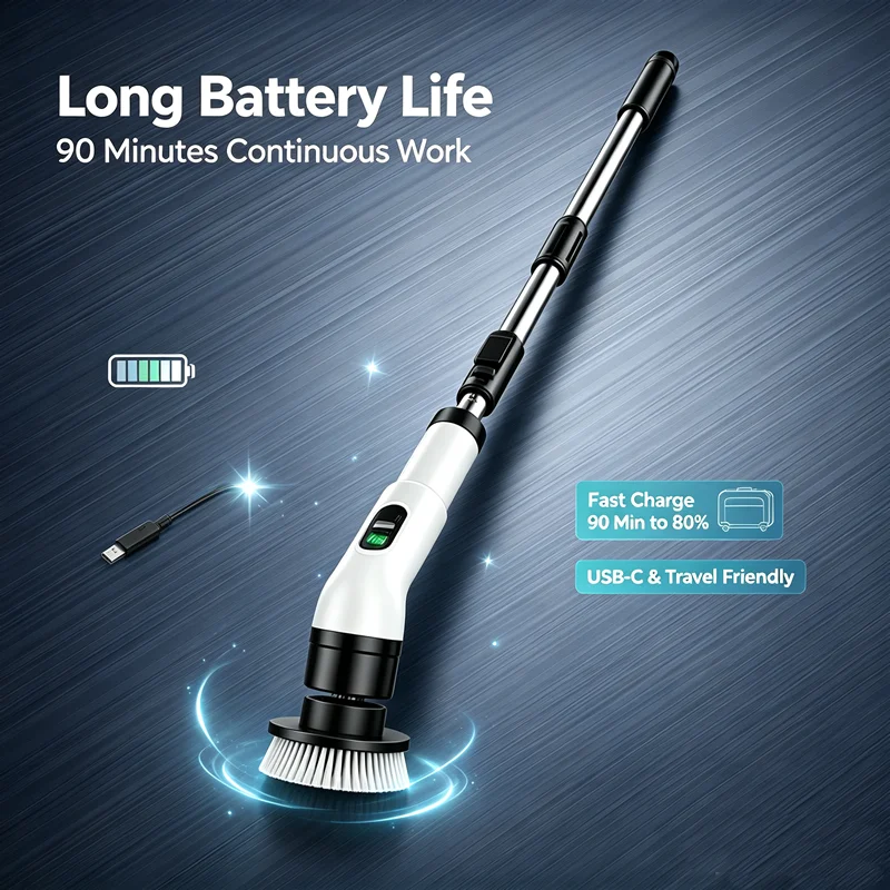 Household Cordless Spin Scrubber Shower Upgrades Household Cordless Spin Scrubber Shower Upgrades