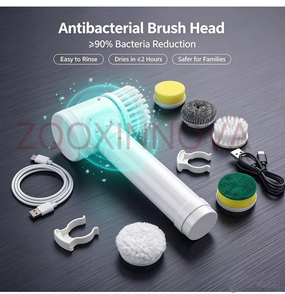 Household Cordless Spin Scrubber Kitchen Gadgets Hair Brushes Bathroom Broom Toilet Mops Electric Multipurpose Cleaning Brush Household Cordless Spin Scrubber Kitchen Gadgets Hair Brushes Bathroom Broom Toilet Mops Electric Multipurpose Cleaning Brush