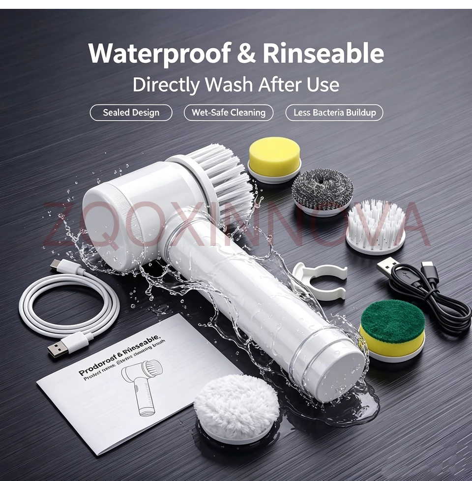 Household Cordless Spin Scrubber Kitchen Gadgets Hair Brushes Bathroom Broom Toilet Mops Electric Multipurpose Cleaning Brush Household Cordless Spin Scrubber Kitchen Gadgets Hair Brushes Bathroom Broom Toilet Mops Electric Multipurpose Cleaning Brush