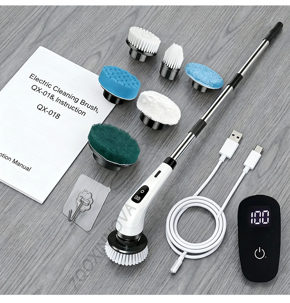 Household Cordless Spin Scrubber Kitchen Gadgets Hair Brushes Bathroom Broom Toilet Mops Electric Multipurpose Cleaning Brush Household Cordless Spin Scrubber Kitchen Gadgets Hair Brushes Bathroom Broom Toilet Mops Electric Multipurpose Cleaning Brush